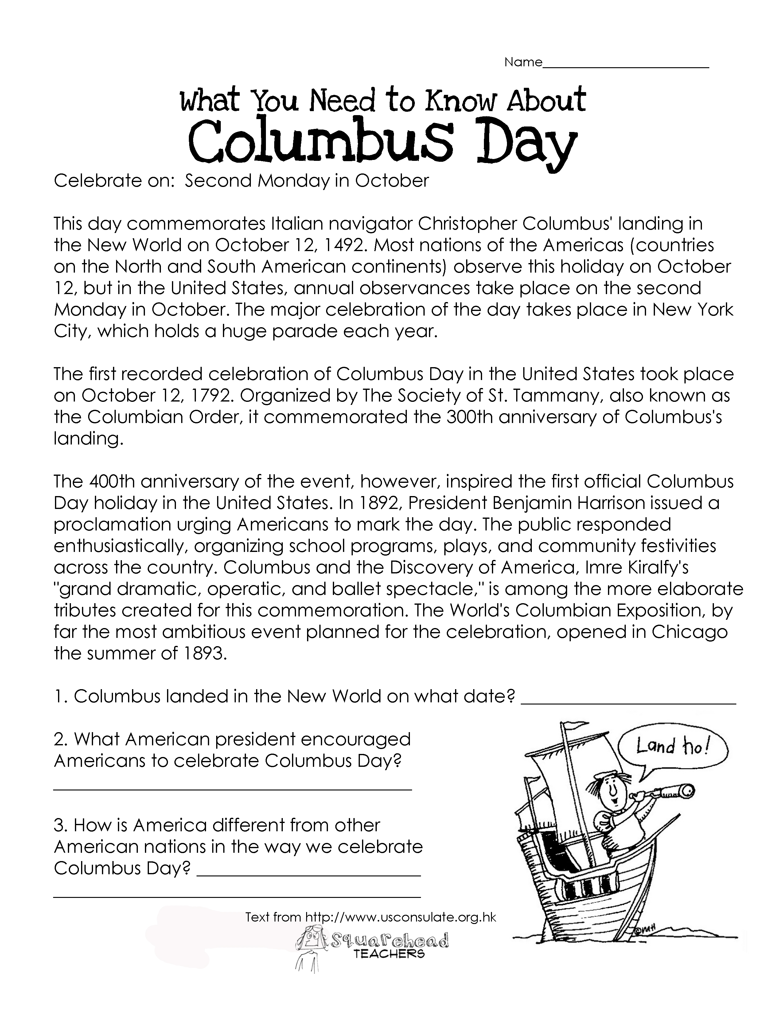 Christopher Columbus Worksheet Pdf - paringin-st2