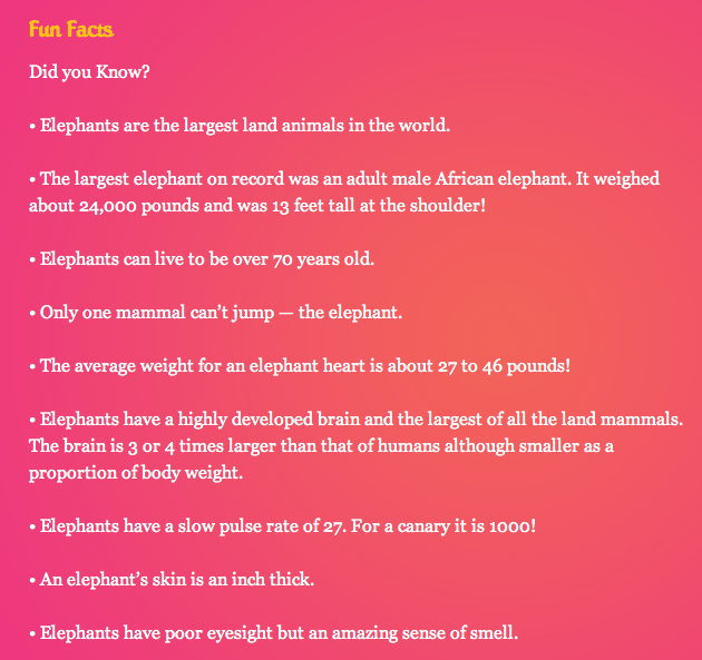 Elephants Resources for KS1 and KS2 | Non Chronological ...