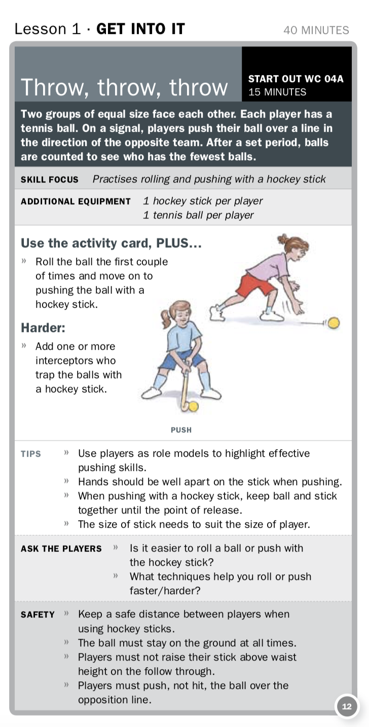 Hockey Skills Hockey Ks1 Ks2 PE